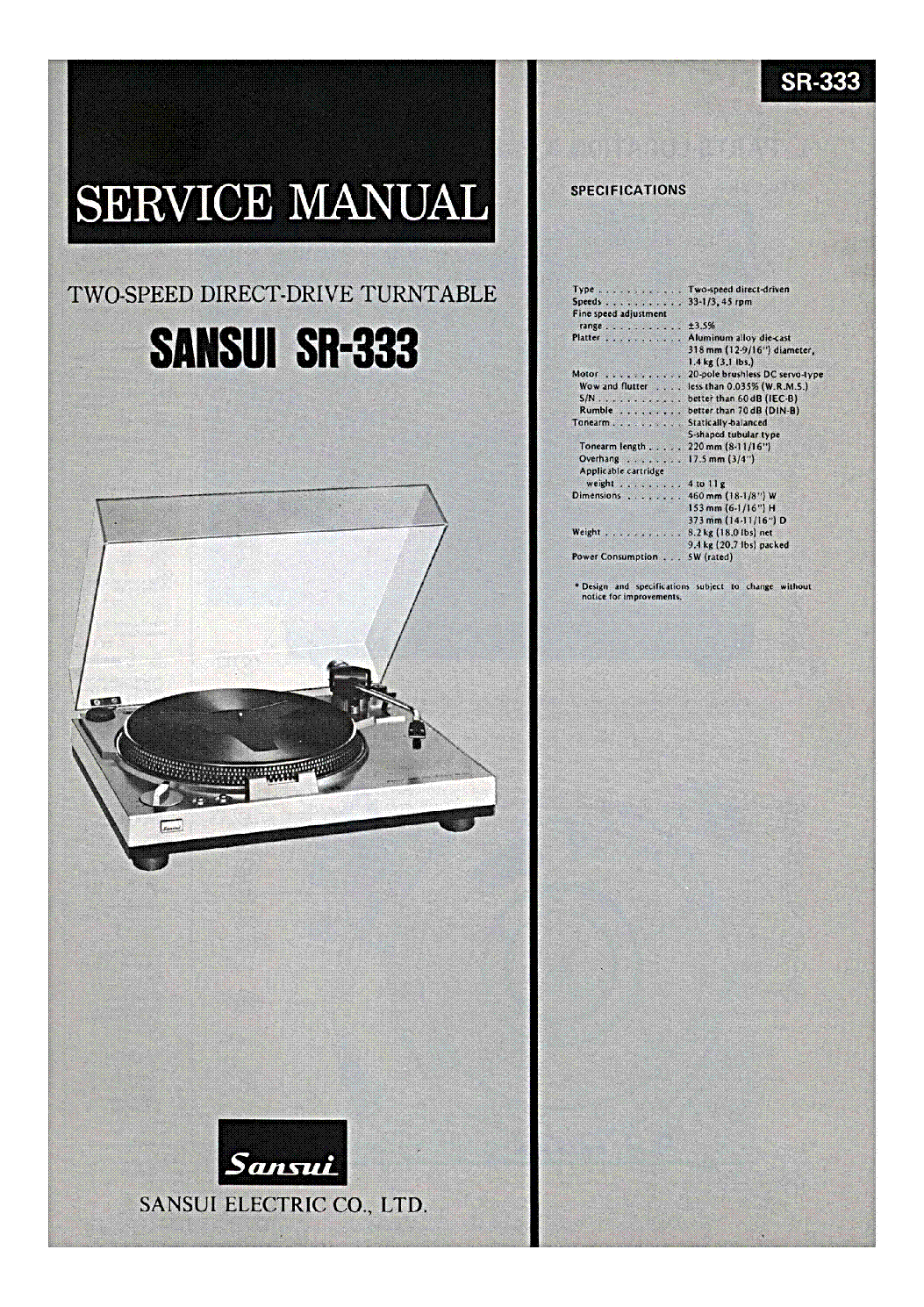 Sansui Manuals Free